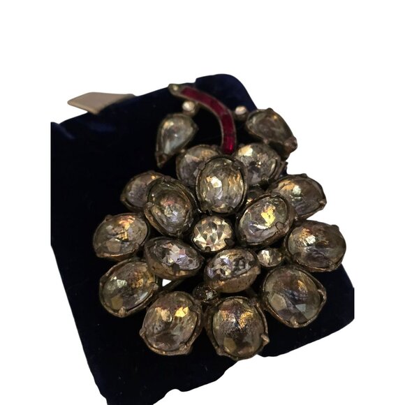 Antique Super Old Paste Style 30s Dimensional Flower Brooch (A8895) - Picture 3 of 6